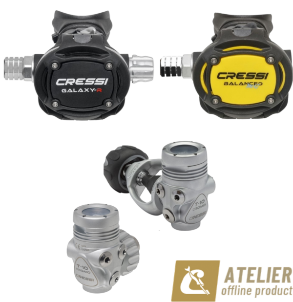 Cressi T10-sc Chromo Galaxy + MG Balanced octopus