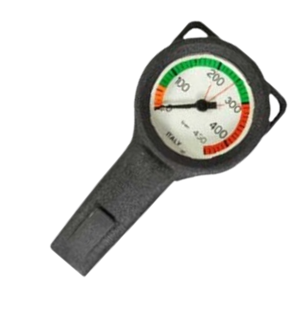 Manometer 450 Bar Ø 52 mm met rubber slang