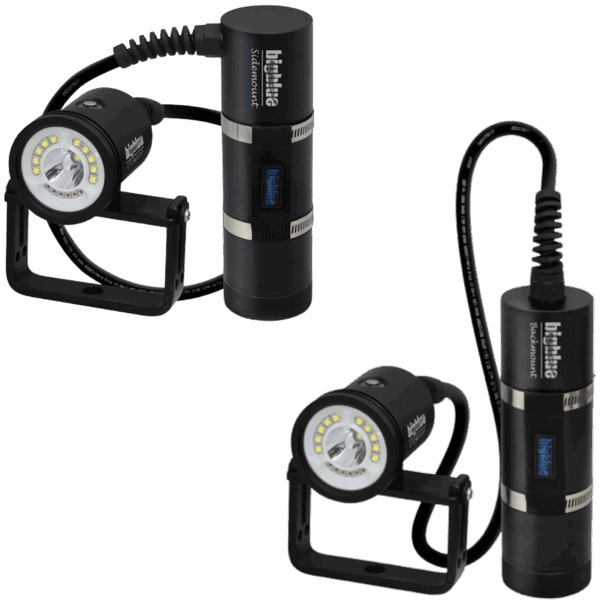 Bigblue VTL9000p side & Back mount duiklampen