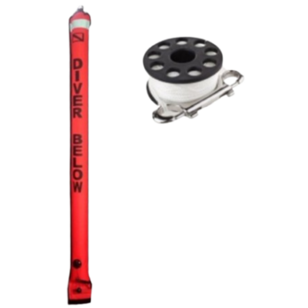 SMB (Oppervlakteboei) + reel met ca 30 m lijn